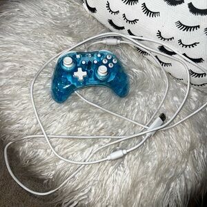 Nintendo Transparent Blue Wired Controller